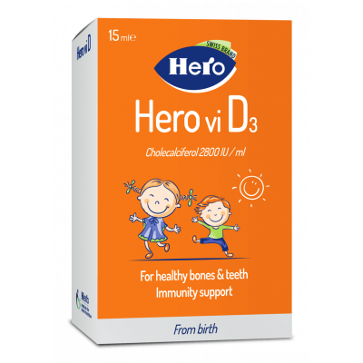 HERO VI D3 2800 IU / ML ( CHOLECALCIFEROL = VITAMIN D3 ) ORAL DROPS 15 ML